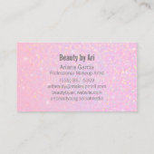 Carte de visite iridescent de beauté de parties (Dos)