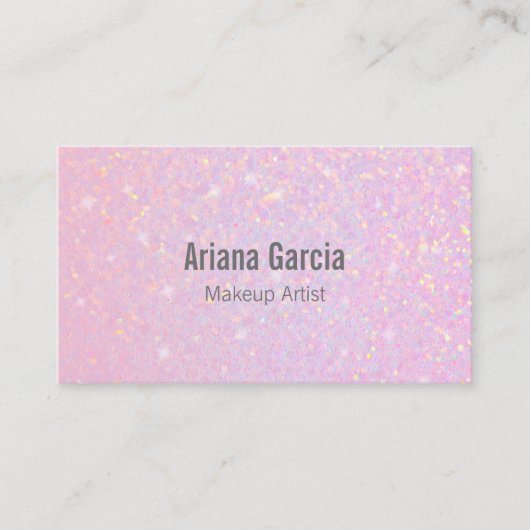 Carte de visite iridescent de beauté de parties (Devant)