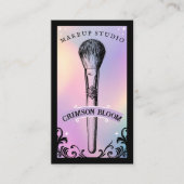 Carte De Visite Iridescent holographic Beauty Makeup Studio Luxury (Devant)