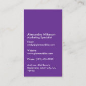 Carte De Visite Iridescent Luxueux (Dos)