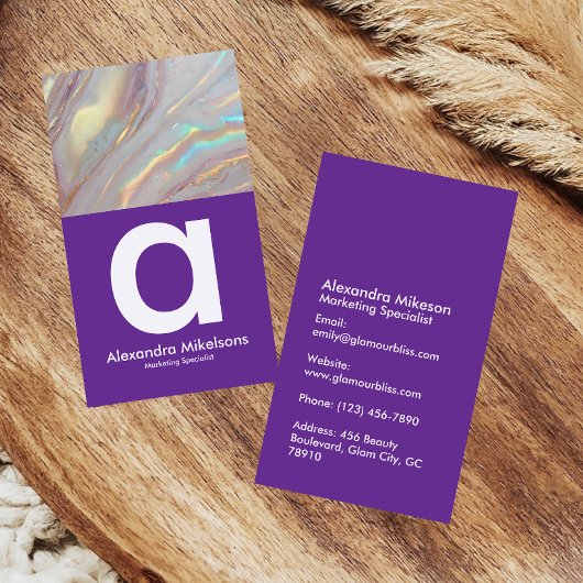 Carte De Visite Iridescent Luxueux