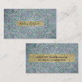 Carte De Visite Iridescent Shtoujours Mandala Boho Chic (Devant / Derrière)