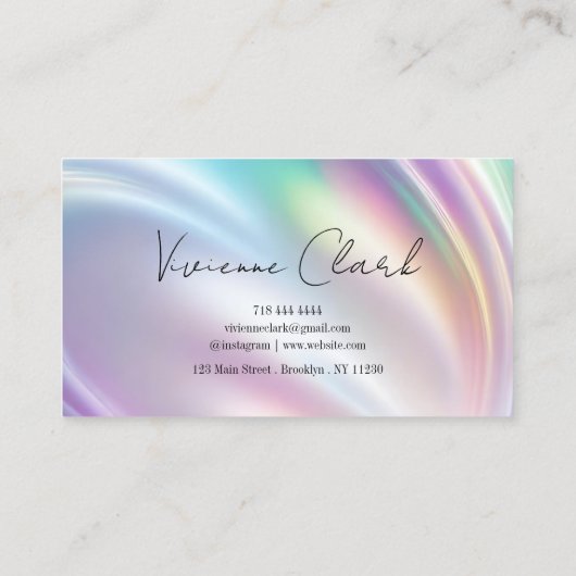 Carte de visite Iridescent Wave (Dos)