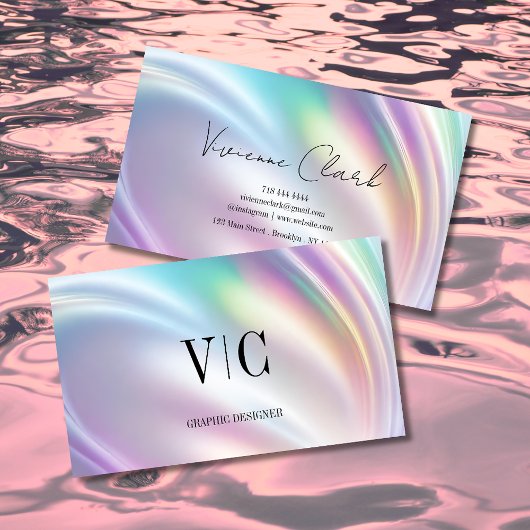 Carte de visite Iridescent Wave