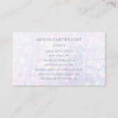 Carte De Visite Iridescente Bokeh Éclairage blanc (Dos)