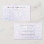 Carte De Visite Iridescente Bokeh Éclairage blanc (Devant / Derrière)