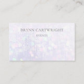 Carte De Visite Iridescente Bokeh Éclairage blanc (Devant)