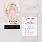 Carte De Visite Iridescente Crystal Nail Salon - Nail Technicien B (Devant / Derrière)