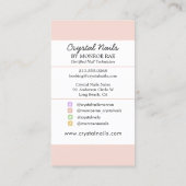 Carte De Visite Iridescente Crystal Nail Salon - Nail Technicien B (Dos)
