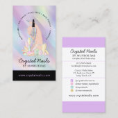 Carte De Visite Iridescente Crystal Nail Technicien Beauté Salon B (Devant / Derrière)