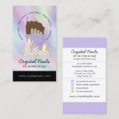 Carte De Visite Iridescente Crystal Nail Technicien Beauté Salon B (Devant / Derrière)