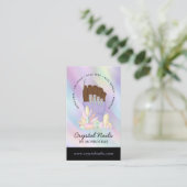 Carte De Visite Iridescente Crystal Nail Technicien Beauté Salon B (Debout devant)