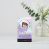 Carte De Visite Iridescente Diamond Nail Salon Nail Tech Artiste (Debout devant)
