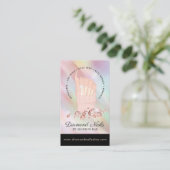 Carte De Visite Iridescente Diamond Nail Salon Nail Tech Artiste (Debout devant)