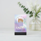 Carte De Visite Iridescente Diamond Nail Salon Nail Tech Artiste B (Debout devant)