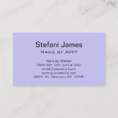 Carte De Visite Iridescente Foil arc-en-ciel Leopard pourpre (Dos)