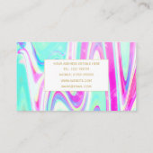 Carte De Visite Iridescente Holographique Liquide Swirl (Dos)