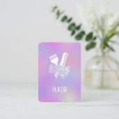 Carte De Visite *~* Iridescente Huile Arc-en-ciel Brush Floral AP6 (Debout devant)