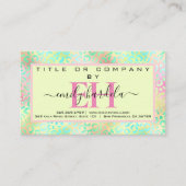 Carte De Visite Iridescente Leopard Professionnel (Devant)