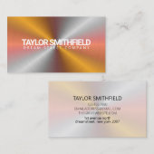 Carte De Visite Iridescente métallique moderne (Devant / Derrière)