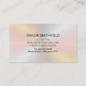 Carte De Visite Iridescente métallique moderne (Dos)