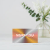 Carte De Visite Iridescente métallique moderne (Debout devant)