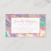 Carte De Visite Iridescente Opal Crystal Stone Moderne Luxe (Dos)