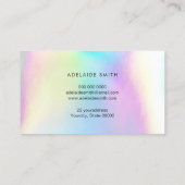 Carte De Visite iriridescence en arc-en-ciel pastel (Dos)