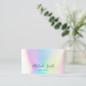 Carte De Visite iriridescence en arc-en-ciel pastel (Debout devant)