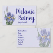 Carte De Visite Iris (Devant / Derrière)