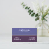 Carte De Visite Iris Bleu Violet Couleur Bloc unique Élégant (Debout devant)