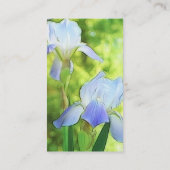 Carte De Visite Iris bleus romantiques (Dos)
