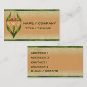 Carte De Visite Iris de Nouveau d'art (Devant / Derrière)