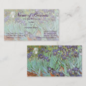 Carte De Visite Iris de Vincent van Gogh (Devant / Derrière)