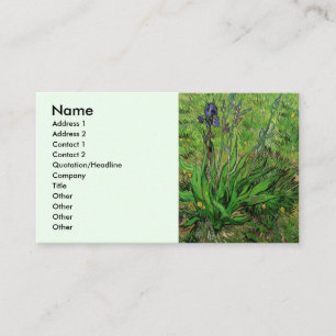 Carte De Visite Iris de Vincent van Gogh, fleurs de jardin vintage