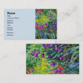 Carte De Visite Iris Garden Monet Art (Devant / Derrière)