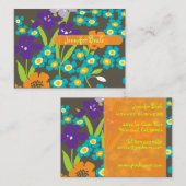 Carte De Visite Iris japonais rétro (Devant / Derrière)