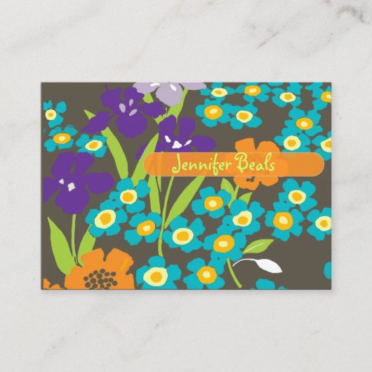 Carte De Visite Iris japonais rétro (Devant)