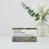 Carte De Visite Iris Jardin Monet Giverny fleurs (Debout devant)