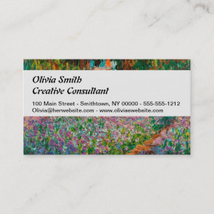 Carte De Visite Iris Jardin Monet Giverny fleurs