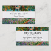 Carte De Visite Iris Jardin Monet Giverny fleurs (Devant / Derrière)