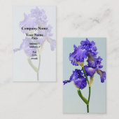 Carte De Visite Iris pourpre triple (Devant / Derrière)
