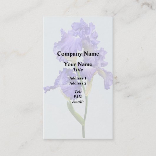 Carte De Visite Iris pourpre triple (Devant)