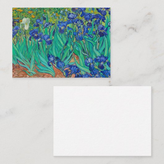 Carte De Visite Irises, 1889 par Vincent van Gogh (Devant / Derrière)