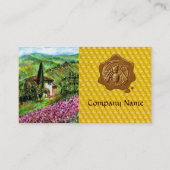 CARTE DE VISITE IRISES, CHAMPS DE FLEURS, HONEY BEE SCEAL DE CIRE, (Dos)