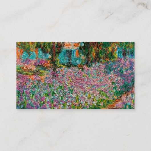 Carte De Visite Irises Monet Garden Fleurs Giverny (Dos)