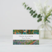 Carte De Visite Irises Monet Garden Fleurs Giverny (Debout devant)