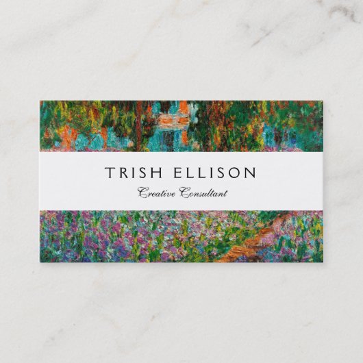 Carte De Visite Irises Monet Garden Fleurs Giverny (Devant)