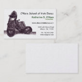 Carte de visite irlandais de danse (Devant / Derrière)