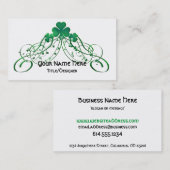 Carte de visite irlandais : : Trèfle et vignes (Devant / Derrière)